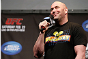 ANAHEIM, CA - FEBRUARY 22:  UFC President Dana White interacts with fans during a Q&A session before the UFC 157 weigh-in at Honda Center on February 22, 2013 in Anaheim, California.  (Photo by Josh Hedges/Zuffa LLC/Zuffa LLC via Getty Images)