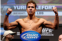 ANAHEIM, CA - FEBRUARY 22:  Yuri Villefort weighs in during the UFC 157 weigh-in at Honda Center on February 22, 2013 in Anaheim, California.  (Photo by Josh Hedges/Zuffa LLC/Zuffa LLC via Getty Images)