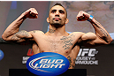 ANAHEIM, CA - FEBRUARY 22:  Caros Fodor weighs in during the UFC 157 weigh-in at Honda Center on February 22, 2013 in Anaheim, California.  (Photo by Josh Hedges/Zuffa LLC/Zuffa LLC via Getty Images)