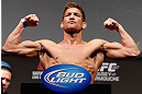 ANAHEIM, CA - FEBRUARY 22:  Sam Stout weighs in during the UFC 157 weigh-in at Honda Center on February 22, 2013 in Anaheim, California.  (Photo by Josh Hedges/Zuffa LLC/Zuffa LLC via Getty Images)