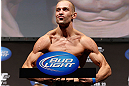 ANAHEIM, CA - FEBRUARY 22:  Anton Kuivanen weighs in during the UFC 157 weigh-in at Honda Center on February 22, 2013 in Anaheim, California.  (Photo by Josh Hedges/Zuffa LLC/Zuffa LLC via Getty Images)