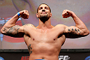 ANAHEIM, CA - FEBRUARY 22:  Brendan Schaub weighs in during the UFC 157 weigh-in at Honda Center on February 22, 2013 in Anaheim, California.  (Photo by Josh Hedges/Zuffa LLC/Zuffa LLC via Getty Images)