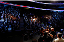 ANAHEIM, CA - FEBRUARY 22:  (R-L) Opponents Ronda Rousey and Liz Carmouche face off during the UFC 157 weigh-in at Honda Center on February 22, 2013 in Anaheim, California.  (Photo by Josh Hedges/Zuffa LLC/Zuffa LLC via Getty Images)