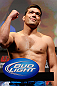 ANAHEIM, CA - FEBRUARY 22:  Lyoto Machida weighs in during the UFC 157 weigh-in at Honda Center on February 22, 2013 in Anaheim, California.  (Photo by Josh Hedges/Zuffa LLC/Zuffa LLC via Getty Images)