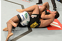 ANAHEIM, CA - FEBRUARY 23:  (R-L) Yuri Villefort attempts to submit Nah-Shon Burrell in their welterweight bout during UFC 157 at Honda Center on February 23, 2013 in Anaheim, California.  (Photo by Donald Miralle/Zuffa LLC/Zuffa LLC via Getty Images) *** Local Caption *** Nah-Shon Burrell; Yuri Villefort