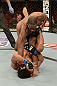 ANAHEIM, CA - FEBRUARY 23:  Nah-Shon Burrell (top) punches Yuri Villefort in their welterweight bout during UFC 157 at Honda Center on February 23, 2013 in Anaheim, California.  (Photo by Donald Miralle/Zuffa LLC/Zuffa LLC via Getty Images) *** Local Caption *** Nah-Shon Burrell; Yuri Villefort