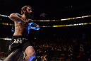 ANAHEIM, CA - FEBRUARY 23:  Michael Chiesa reacts to his victory over Anton Kuivanen in their lightweight bout during UFC 157 at Honda Center on February 23, 2013 in Anaheim, California.  (Photo by Donald Miralle/Zuffa LLC/Zuffa LLC via Getty Images) *** Local Caption *** Michael Chiesa; Anton Kuivanen