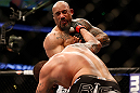 ANAHEIM, CA - FEBRUARY 23:  Brendan Schaub (bottom) punches Lavar Johnson in their heavyweight bout during UFC 157 at Honda Center on February 23, 2013 in Anaheim, California.  (Photo by Josh Hedges/Zuffa LLC/Zuffa LLC via Getty Images) *** Local Caption *** Brendan Schaub; Lavar Johnson