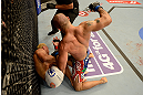 ANAHEIM, CA - FEBRUARY 23:  (R-L) Robbie Lawler punches Josh Koscheck in their welterweight bout during UFC 157 at Honda Center on February 23, 2013 in Anaheim, California.  (Photo by Donald Miralle/Zuffa LLC/Zuffa LLC via Getty Images) *** Local Caption *** Josh Koscheck; Robbie Lawler