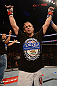 ANAHEIM, CA - FEBRUARY 23:  Urijah Faber is declared the winner over Ivan Menjivar in their bantamweight bout during UFC 157 at Honda Center on February 23, 2013 in Anaheim, California.  (Photo by Donald Miralle/Zuffa LLC/Zuffa LLC via Getty Images) *** Local Caption *** Urijah Faber; Ivan Menjivar