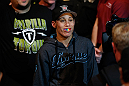 ANAHEIM, CA - FEBRUARY 23:  Liz Carmouche walks to the Octagon to face Ronda Rousey in their women's bantamweight title fight during UFC 157 at Honda Center on February 23, 2013 in Anaheim, California.  (Photo by Josh Hedges/Zuffa LLC/Zuffa LLC via Getty Images) *** Local Caption *** Ronda Rousey; Liz Carmouche