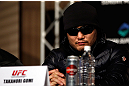 TOKYO, JAPAN - FEBRUARY 28: Takanori Gomi interacts with media during a UFC press conference at the Hilton Sjinjuku Hotel on February 28, 2013 in Tokyo, Japan. (Photo by Josh Hedges/Zuffa LLC/Zuffa LLC via Getty Images)