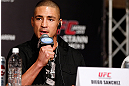 TOKYO, JAPAN - FEBRUARY 28: Diego Sanchez interacts with media during a UFC press conference at the Hilton Sjinjuku Hotel on February 28, 2013 in Tokyo, Japan. (Photo by Josh Hedges/Zuffa LLC/Zuffa LLC via Getty Images)