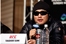 TOKYO, JAPAN - FEBRUARY 28: Takanori Gomi interacts with media during a UFC press conference at the Hilton Sjinjuku Hotel on February 28, 2013 in Tokyo, Japan. (Photo by Josh Hedges/Zuffa LLC/Zuffa LLC via Getty Images)