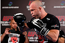 TOKYO, JAPAN - FEBRUARY 28: Wanderlei Silva holds an open training session for media at the Hilton Sjinjuku Hotel on February 28, 2013 in Tokyo, Japan. (Photo by Josh Hedges/Zuffa LLC/Zuffa LLC via Getty Images)