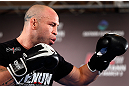 TOKYO, JAPAN - FEBRUARY 28: Wanderlei Silva holds an open training session for media at the Hilton Sjinjuku Hotel on February 28, 2013 in Tokyo, Japan. (Photo by Josh Hedges/Zuffa LLC/Zuffa LLC via Getty Images)