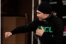 TOKYO, JAPAN - FEBRUARY 28: Takanori Gomi holds an open training session for media at the Hilton Sjinjuku Hotel on February 28, 2013 in Tokyo, Japan. (Photo by Josh Hedges/Zuffa LLC/Zuffa LLC via Getty Images)