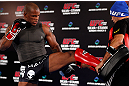 TOKYO, JAPAN - FEBRUARY 28: Hector Lombard holds an open training session for media at the Hilton Sjinjuku Hotel on February 28, 2013 in Tokyo, Japan. (Photo by Josh Hedges/Zuffa LLC/Zuffa LLC via Getty Images)