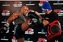 TOKYO, JAPAN - FEBRUARY 28: Hector Lombard holds an open training session for media at the Hilton Sjinjuku Hotel on February 28, 2013 in Tokyo, Japan. (Photo by Josh Hedges/Zuffa LLC/Zuffa LLC via Getty Images)