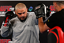 TOKYO, JAPAN - FEBRUARY 28: Mark Hunt holds an open training session for media at the Hilton Sjinjuku Hotel on February 28, 2013 in Tokyo, Japan. (Photo by Josh Hedges/Zuffa LLC/Zuffa LLC via Getty Images)