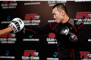 TOKYO, JAPAN - FEBRUARY 28: Yushin Okami holds an open training session for media at the Hilton Sjinjuku Hotel on February 28, 2013 in Tokyo, Japan. (Photo by Josh Hedges/Zuffa LLC/Zuffa LLC via Getty Images)