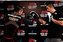 TOKYO, JAPAN - FEBRUARY 28: Yushin Okami holds an open training session for media at the Hilton Sjinjuku Hotel on February 28, 2013 in Tokyo, Japan. (Photo by Josh Hedges/Zuffa LLC/Zuffa LLC via Getty Images)