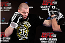 TOKYO, JAPAN - FEBRUARY 28: Stefan Struve holds an open training session for media at the Hilton Sjinjuku Hotel on February 28, 2013 in Tokyo, Japan. (Photo by Josh Hedges/Zuffa LLC/Zuffa LLC via Getty Images)
