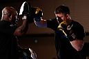 TOKYO, JAPAN - FEBRUARY 28: Brian Stann holds an open training session for media at the Hilton Sjinjuku Hotel on February 28, 2013 in Tokyo, Japan. (Photo by Josh Hedges/Zuffa LLC/Zuffa LLC via Getty Images)