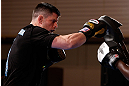 TOKYO, JAPAN - FEBRUARY 28: Brian Stann holds an open training session for media at the Hilton Sjinjuku Hotel on February 28, 2013 in Tokyo, Japan. (Photo by Josh Hedges/Zuffa LLC/Zuffa LLC via Getty Images)