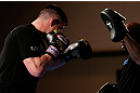 TOKYO, JAPAN - FEBRUARY 28: Brian Stann holds an open training session for media at the Hilton Sjinjuku Hotel on February 28, 2013 in Tokyo, Japan. (Photo by Josh Hedges/Zuffa LLC/Zuffa LLC via Getty Images)