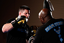 TOKYO, JAPAN - FEBRUARY 28: Brian Stann holds an open training session for media at the Hilton Sjinjuku Hotel on February 28, 2013 in Tokyo, Japan. (Photo by Josh Hedges/Zuffa LLC/Zuffa LLC via Getty Images)