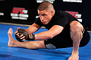 TOKYO, JAPAN - FEBRUARY 28: Diego Sanchez holds an open training session for media at the Hilton Sjinjuku Hotel on February 28, 2013 in Tokyo, Japan. (Photo by Josh Hedges/Zuffa LLC/Zuffa LLC via Getty Images)