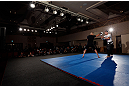 TOKYO, JAPAN - FEBRUARY 28: Diego Sanchez holds an open training session for media at the Hilton Sjinjuku Hotel on February 28, 2013 in Tokyo, Japan. (Photo by Josh Hedges/Zuffa LLC/Zuffa LLC via Getty Images)