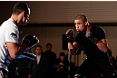 TOKYO, JAPAN - FEBRUARY 28: Diego Sanchez holds an open training session for media at the Hilton Sjinjuku Hotel on February 28, 2013 in Tokyo, Japan. (Photo by Josh Hedges/Zuffa LLC/Zuffa LLC via Getty Images)