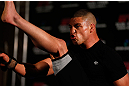 TOKYO, JAPAN - FEBRUARY 28: Diego Sanchez holds an open training session for media at the Hilton Sjinjuku Hotel on February 28, 2013 in Tokyo, Japan. (Photo by Josh Hedges/Zuffa LLC/Zuffa LLC via Getty Images)