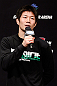 SAITAMA, JAPAN - MARCH 02: Hatsu Hioki interacts with fans during a Q&A session before the UFC on FUEL TV weigh-in at Saitama Super Arena on March 2, 2013 in Saitama, Japan. (Photo by Josh Hedges/Zuffa LLC/Zuffa LLC via Getty Images)
