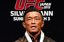 SAITAMA, JAPAN - MARCH 02: Yoshihiro Akiyama interacts with fans during a Q&A session before the UFC on FUEL TV weigh-in at Saitama Super Arena on March 2, 2013 in Saitama, Japan. (Photo by Josh Hedges/Zuffa LLC/Zuffa LLC via Getty Images)
