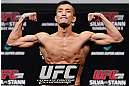 SAITAMA, JAPAN - MARCH 02: Kyung Ho Kang weighs in during the UFC on FUEL TV weigh-in at Saitama Super Arena on March 2, 2013 in Saitama, Japan. (Photo by Josh Hedges/Zuffa LLC/Zuffa LLC via Getty Images)
