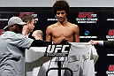 SAITAMA, JAPAN - MARCH 02: Alex Caceres weighs in during the UFC on FUEL TV weigh-in at Saitama Super Arena on March 2, 2013 in Saitama, Japan. (Photo by Josh Hedges/Zuffa LLC/Zuffa LLC via Getty Images)