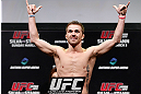 SAITAMA, JAPAN - MARCH 02: Bryan Caraway weighs in during the UFC on FUEL TV weigh-in at Saitama Super Arena on March 2, 2013 in Saitama, Japan. (Photo by Josh Hedges/Zuffa LLC/Zuffa LLC via Getty Images)