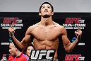 SAITAMA, JAPAN - MARCH 02: Dong Hyun Kim weighs in during the UFC on FUEL TV weigh-in at Saitama Super Arena on March 2, 2013 in Saitama, Japan. (Photo by Josh Hedges/Zuffa LLC/Zuffa LLC via Getty Images)