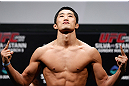 SAITAMA, JAPAN - MARCH 02: Dong Hyun Kim weighs in during the UFC on FUEL TV weigh-in at Saitama Super Arena on March 2, 2013 in Saitama, Japan. (Photo by Josh Hedges/Zuffa LLC/Zuffa LLC via Getty Images)