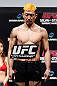 SAITAMA, JAPAN - MARCH 02: Mizuto Hirota weighs in during the UFC on FUEL TV weigh-in at Saitama Super Arena on March 2, 2013 in Saitama, Japan. (Photo by Josh Hedges/Zuffa LLC/Zuffa LLC via Getty Images)