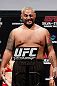 SAITAMA, JAPAN - MARCH 02: Mark Hunt weighs in during the UFC on FUEL TV weigh-in at Saitama Super Arena on March 2, 2013 in Saitama, Japan. (Photo by Josh Hedges/Zuffa LLC/Zuffa LLC via Getty Images)