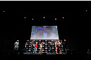 SAITAMA, JAPAN - MARCH 02: A general view of the stage as opponents Wanderlei Silva (L) and Brian Stann (R) face off during the UFC on FUEL TV weigh-in at Saitama Super Arena on March 2, 2013 in Saitama, Japan. (Photo by Josh Hedges/Zuffa LLC/Zuffa LLC via Getty Images)