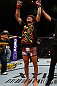 SAITAMA, JAPAN - MARCH 03:  Alex Caceres reacts after defeating Kyung Ho Kang in their bantamweight fight during the UFC on FUEL TV event at Saitama Super Arena on March 3, 2013 in Saitama, Japan.  (Photo by Josh Hedges/Zuffa LLC/Zuffa LLC via Getty Images)