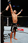 SAITAMA, JAPAN - MARCH 03:  Kazuki Tokudome reacts after defeating Cristiano Marcello in their lightweight fight during the UFC on FUEL TV event at Saitama Super Arena on March 3, 2013 in Saitama, Japan.  (Photo by Josh Hedges/Zuffa LLC/Zuffa LLC via Getty Images)