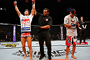 SAITAMA, JAPAN - MARCH 03:  Dong Hyun Kim (L) reacts after defeating Siyar Bahadurzada in their welterweight fight during the UFC on FUEL TV event at Saitama Super Arena on March 3, 2013 in Saitama, Japan.  (Photo by Josh Hedges/Zuffa LLC/Zuffa LLC via Getty Images)