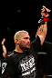 SAITAMA, JAPAN - MARCH 03:  Mark Hunt reacts after knocking out Stefan Struve in their heavyweight fight during the UFC on FUEL TV event at Saitama Super Arena on March 3, 2013 in Saitama, Japan.  (Photo by Josh Hedges/Zuffa LLC/Zuffa LLC via Getty Images)