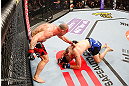 SAITAMA, JAPAN - MARCH 03:  (L-R) Wanderlei Silva punches Brian Stann in their light heavyweight fight during the UFC on FUEL TV event at Saitama Super Arena on March 3, 2013 in Saitama, Japan.  (Photo by Josh Hedges/Zuffa LLC/Zuffa LLC via Getty Images)